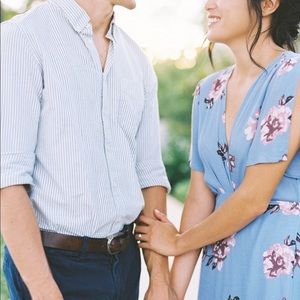 ASTR the Label Selma Periwinkle Floral Wrap Dress